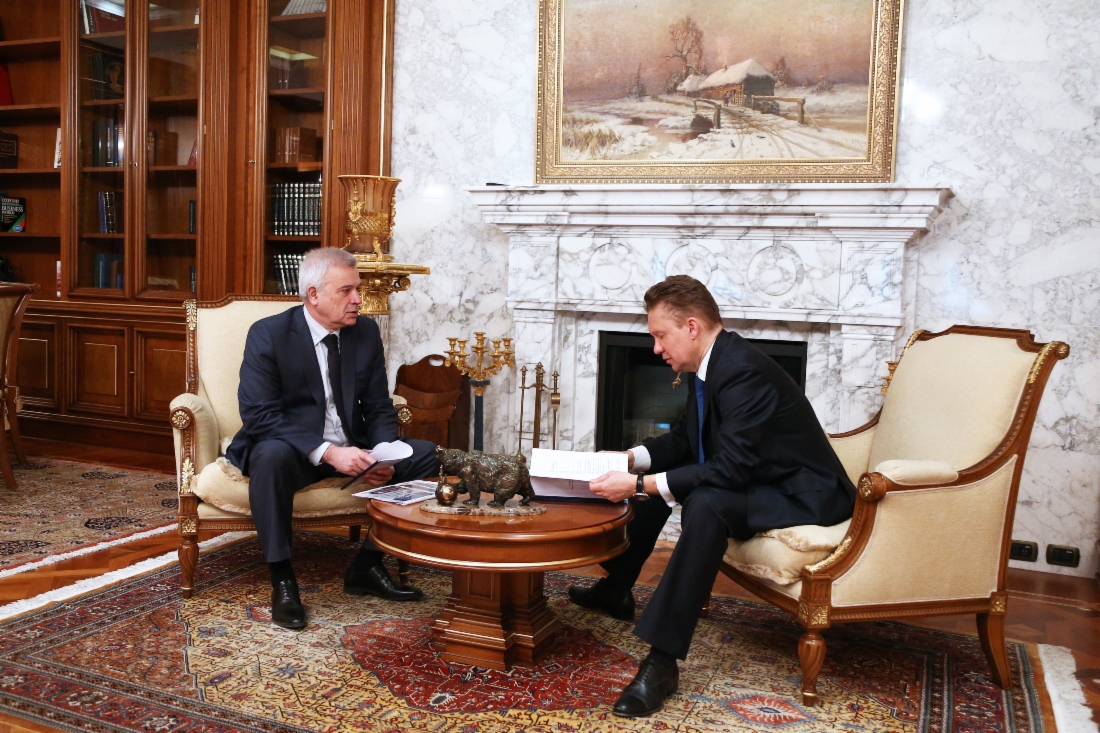 Alexey Miller und Vagit Alekperov erörterten aktuelle Fragen der Zusammenarbeit