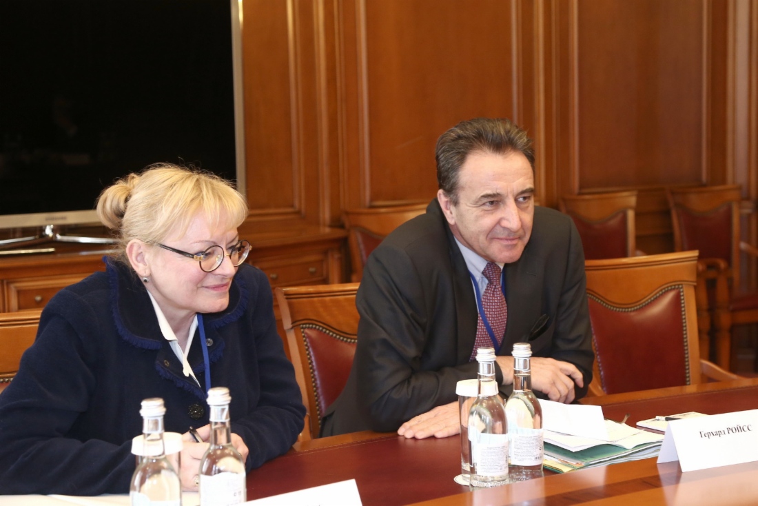 OMV-Generaldirektor Gerhard Roiss (rechts) während des Arbeitstreffens mit Alexey Miller