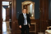 Andrey Kobolev ist zum Treffen mit Alexey Miller eingetroffen