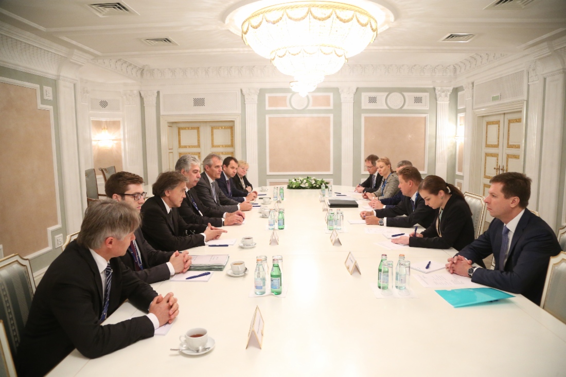 Das Treffen zwischen Alexey Miller und dem Finanzminister der Republik Österreich, Hans Jörg Schelling