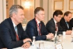 Arbeitstreffen zwischen Alexey Miller, dem Aufsichtsratsvorsitzenden der Uniper SE, Markus Rauramo, und dem CEO der Uniper SE, Klaus-Dieter Maubach, im Rahmen des Petersburger Internationalen Wirtschaftsforums 2021