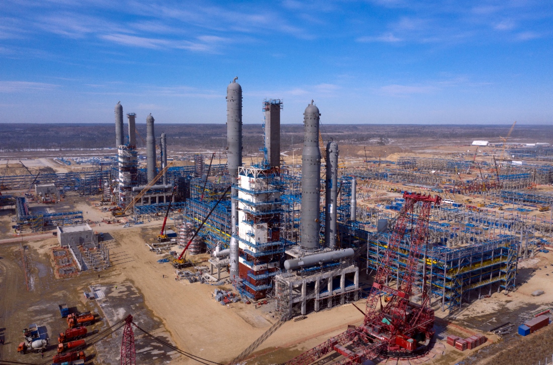 Baustelle des Gasverarbeitungswerkes Amur