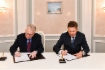 Alexey Miller und der Generaldirektor der Staatlichen Eremitage, Mikhail Piotrovsky, unterzeichneten im Rahmen des Petersburger Internationalen Wirtschaftsforums 2021 eine Absichtserklärung
