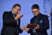 Yury Mikhalevich (rechts) und Alexey Vlasenko, Präsident der Russischen Föderation für Synchronschwimmen
