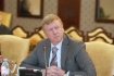 Anatoly Chubays, Vorstandsvorsitzende der ООО UK RUSNANO während der gemeinsamen Beratung von RUSNANO und Gazprom zu Fragen der Entwicklung innovativer Produkte und ihrer Nutzung in Produktionsobjekten von Gazprom