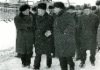 V. Dymshits, A. Kosygin, S. Orudzhev, G. Margulov, A. Kovalenko und N. Bely in einem Betrieb des Ministeriums für Gasindustrie
