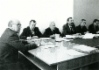 Beratung beim Minister: A. Yakovlev, V. Semichev, A. Boyko und Yu. Zaitsev