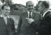 Vertrauliches Gespräch. S. Orudzhev, L. Kurilkin und G. Chekryzhov