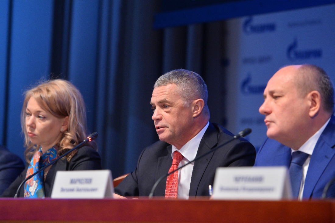 Die Pressekonferenz „Gazprom im Osten Russlands, Erschließung der Märkte von Ländern der asiatisch-pazifischen Region“ fand statt
