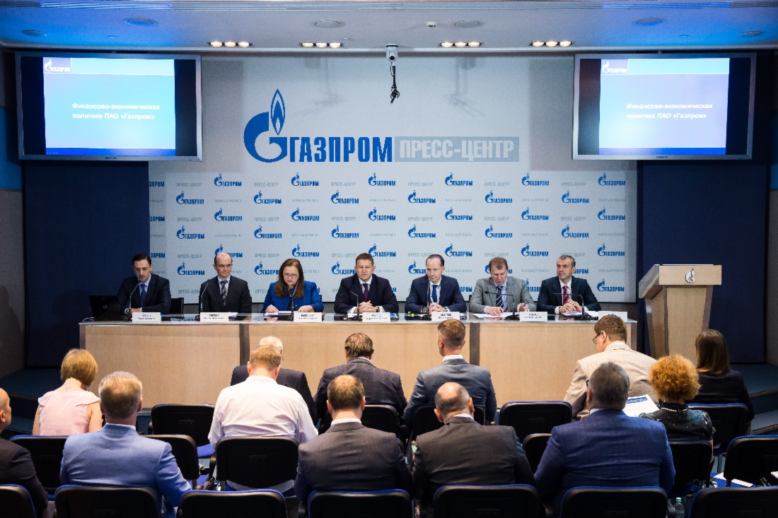 Die Pressekonferenz „Finanz- und Wirtschaftspolitik der PAO Gazprom“ fand statt