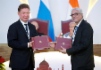 Alexey Miller und Sanjay Gupta, Vorstandsvorsitzender und Geschäftsführer der Engineers India Ltd., unterzeichneten ein Memorandum of Understanding