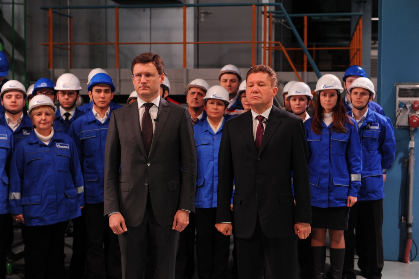 Energieminister Alexander Novak und Alexey Miller