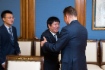 Huang Weihe und Alexey Miller während des Treffens