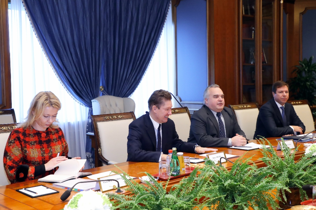 Arbeitstreffen zwischen Alexey Miller und dem Präsidenten und CEO der Fortum, Pekka Lundmark, in Moskau