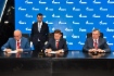 Alexey Miller, Nikolai Shulginov, Energieminister der Russischen Föderation, und Sergey Tsivilev, Gouverneur des Verwaltungsgebietes Kemerowo – Kusbass, schlossen eine Vereinbarung zur Entwicklung der Gasversorgung und zum Ausbau der Gasinfrastruktur in Kusbass, unter anderem aufgrund der Verflüssigung von Methan aus Kohleflözen, ab