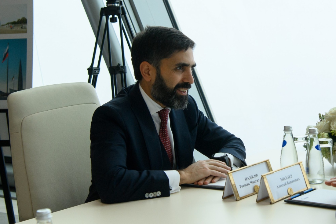 Arbeitstreffen zwischen Alexey Miller und
dem Präsidenten der State Oil Company
of the Azerbaijan Republic (SOCAR),
Rovshan Najaf