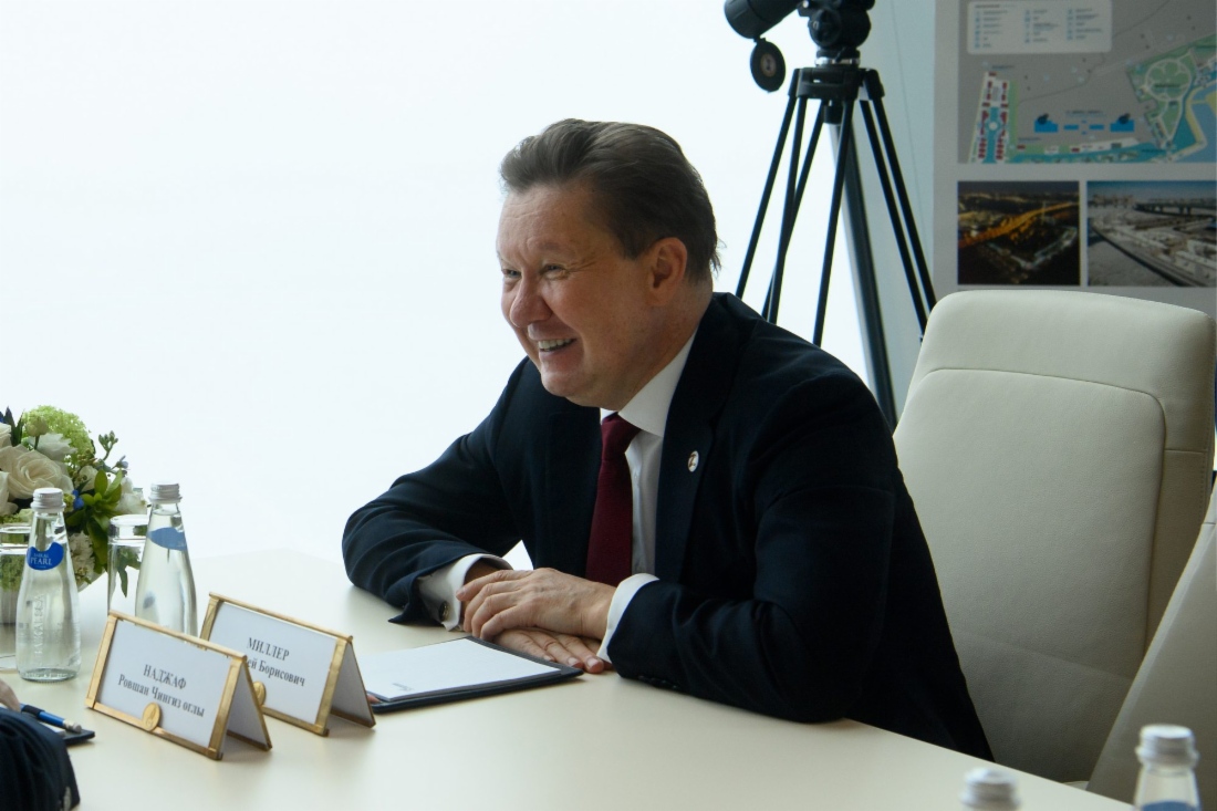 Arbeitstreffen zwischen Alexey Miller und
dem Präsidenten der State Oil Company
of the Azerbaijan Republic (SOCAR),
Rovshan Najaf