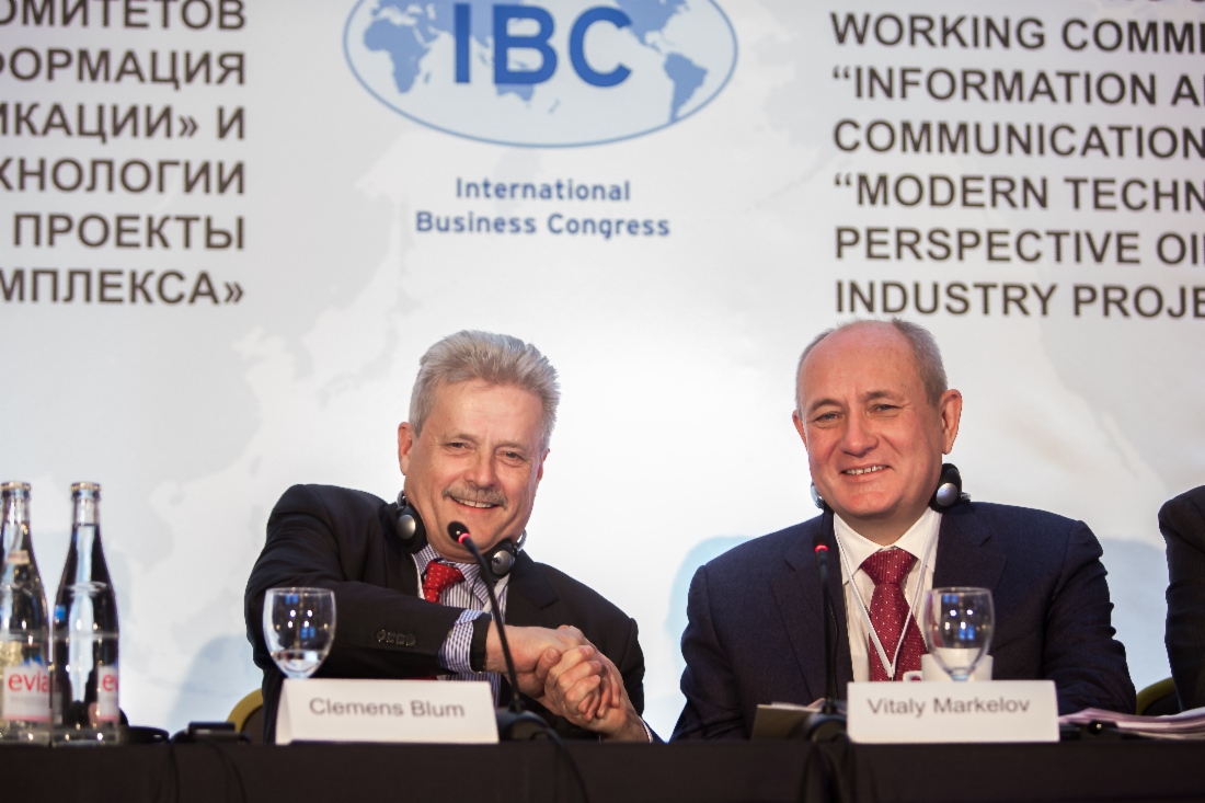 Gemeinsame Tagung von Ausschüssen des International Business Congress leiteten Clemens Blum und Vitaly Markelov