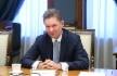Alexey Miller während des Arbeitstreffens mit CEO der Linde AG, Aldo Belloni