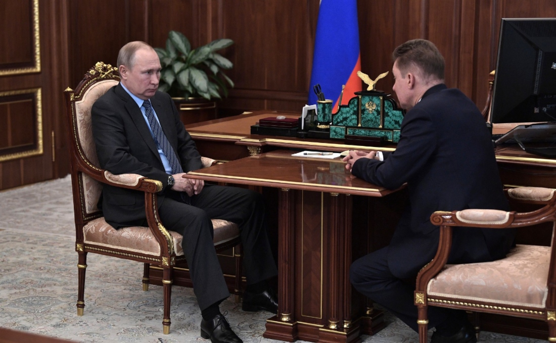 Alexey Miller informierte Vladimir Putin über die Gazprom-Tätigkeit 2018 und über Pläne für 2019
