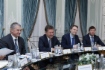 Alexey Miller während des Arbeitstreffens mit dem Vorstandsvorsitzenden der OMV AG, Rainer Seele