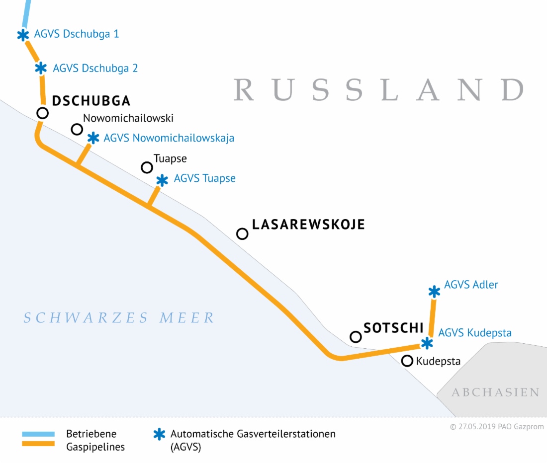 Gaspipeline Dschubga – Lasarewskoje – Sotschi