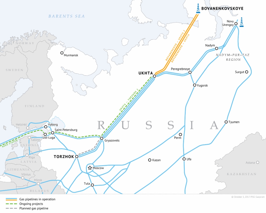 Gaspipelines Bowanenkowo – Uchta und Bowanenkowo – Uchta 2