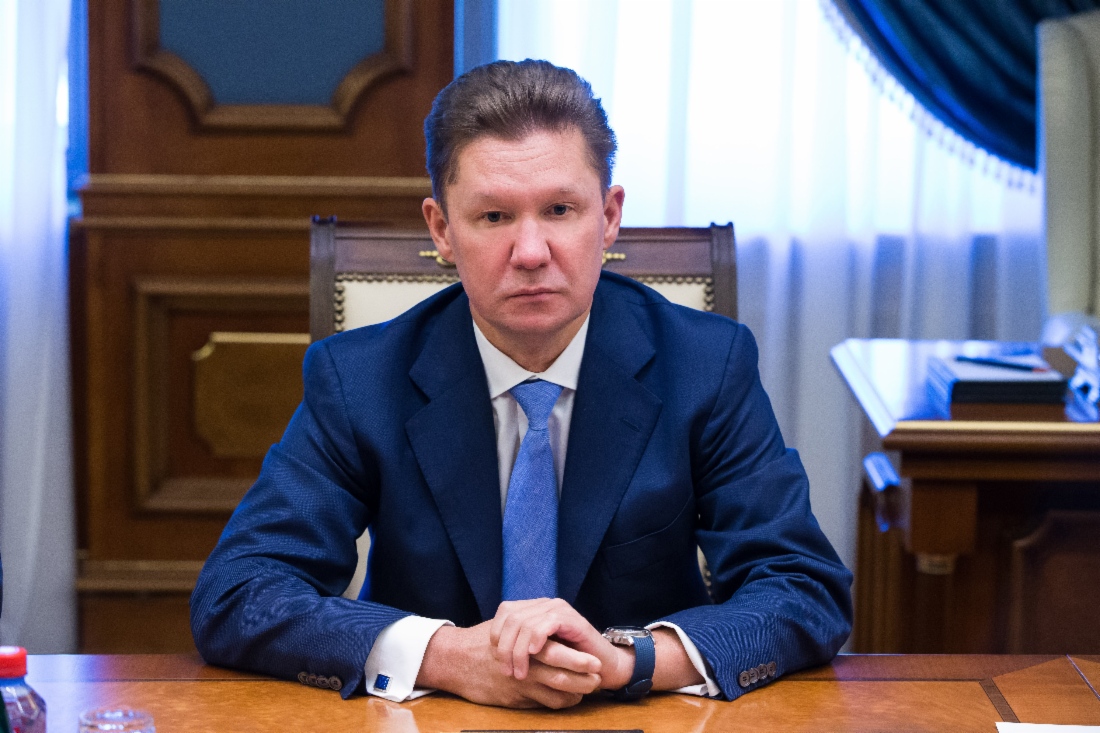 Alexey Miller während des Treffens mit Nguyen Xuan Son