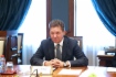 Alexey Miller während des Arbeitstreffens mit Rainer Seele