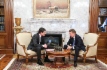 Arbeitstreffen zwischen Alexey Miller und dem Vorstandsvorsitzenden der AO United Metallurgical Company (OMK), Anatoly Sedykh
