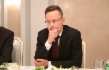 Peter Szijjarto, Minister für Außenwirtschaft und Auswärtige Angelegenheiten Ungarns, während des Treffens mit Alexey Miller