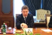 Alexey Miller während des Arbeitstreffens mit Han Fennema