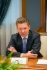 Alexey Miller während des Arbeitstreffens mit Jiang Jianqing
