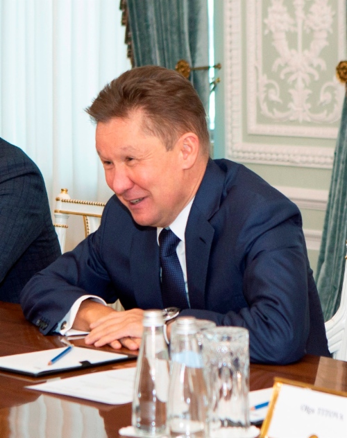 Arbeitstreffen zwischen Alexey Miller und dem französischen Politiker, Francois Fillon