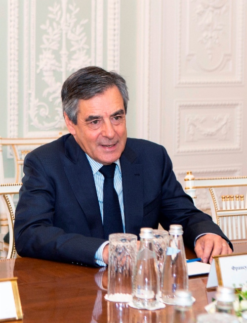 Arbeitstreffen zwischen dem französischen Politiker, Francois Fillon, und Alexey Miller