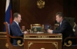 Alexey Miller (rechts) informierte Dmitry Medvedev über die Bereitschaft der Gazprom für den Winter und über den Ablauf des Gasifizierungsprogramms für russische Regionen