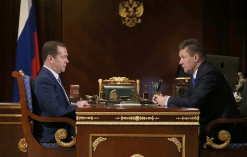 Dmitry Medvedev und Alexey Miller.
Foto: Website der Regierung der Russischen Föderation (government.ru) 