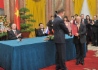 Während der Unterzeichnung des Abkommens zur Gründung eines Joint Ventures zur Herstellung von Gas-Kraftstoff zwischen der OAO Gazprom und PV Gas (Vietnam). Foto: RIA Novosti