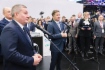 Andrey Bocharov, Gouverneur des Verwaltungsgebietes Wolgograd, Alexey Miller und Lyubov Brish, Generaldirektorin der Gazprom Helium Service