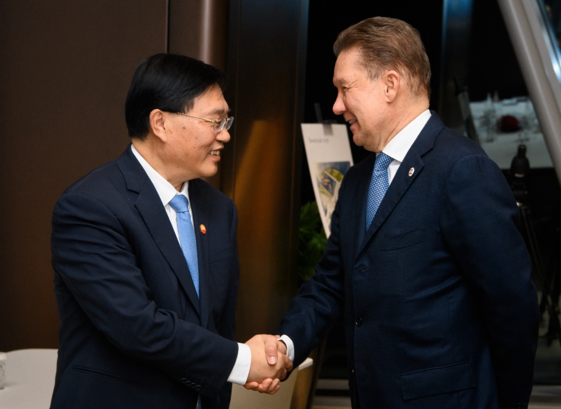 Alexey Miller und Huang Yongzhang