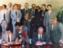 Unterzeichnung des Abkommens zur Leistung von Arbeiten für die Ausbeute von Ölfeldern im Irak in der Umgebung von Basra. Moskau, Ministerium für Erdölindustrie, 1985