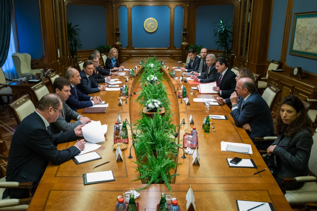 Im Hauptquartier der ОАО Gazprom fand ein Arbeitstreffen zwischen Alexey Miller und Maros Sefcovic statt.