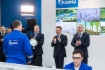 Denis Fyodorov, Alexey Miller und Sergey Sobyanin beteiligten sich an den Festveranstaltungen anlässlich der Inbetriebnahme des neuen Gas-und-Dampf-Energieblocks mit einer Leistung von 420 MW im Heizkraftwerk-16 der ОАО Mosenergo