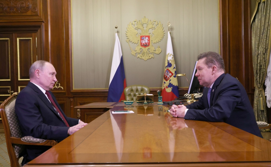 In Sankt Petersburg fand ein
Arbeitstreffen zwischen dem Präsidenten
der Russischen Föderation, Vladimir Putin,
und Alexey Miller statt