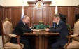Arbeitstreffen zwischen dem Präsidenten der Russischen Föderation, Vladimir Putin, und Alexey Miller