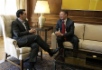 Alexey Miller und Alexis Tsipras diskutierten den Bau einer Gaspipeline in Griechenland. Bild: Nachrichtenagentur AP/TASS