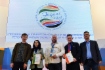 Von links nach rechts: Sergey Karjakin, russischer Schachspieler, Großmeister, Verdienter Meister des Sports Russlands und der Ukraine, Patimat Burzieva, Daniil Belenin, Pavel Oralov und Albert Minnullin, Assistent von Anatoly Karpov, dem internationalen Großmeister und Schachweltmeister