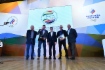 Von links nach rechts: Robert Maximov, Mitglied der Auswahlkommission, Alexander Vorobyov, Nikita Nagorny, russischer Turner, Olympiasieger und Olympia-Medaillengewinner, dreifacher Weltmeister und achtfacher Europameister, Maxim Bogodvid und Andrey Golovanov, Jurymitglied beim Wettbewerb