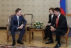 Arbeitstreffen zwischen Alexey Miller und dem Ministerpräsidenten der Mongolei, Ukhnaagiin Khurelsukh, in Moskau