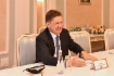 Arbeitstreffen zwischen Alexey Miller und dem Präsidenten der State Oil Company of the Azerbaijan Republic (SOCAR), Rovnag Abdullayev, im Rahmen des Petersburger Internationalen Wirtschaftsforums 2021